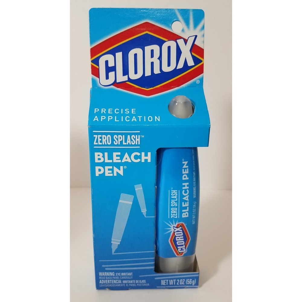 1-Clorox Bleach Pen Precise Dual Tip Zero Splash PreTreat Stain Gel 2oz NEW RARE